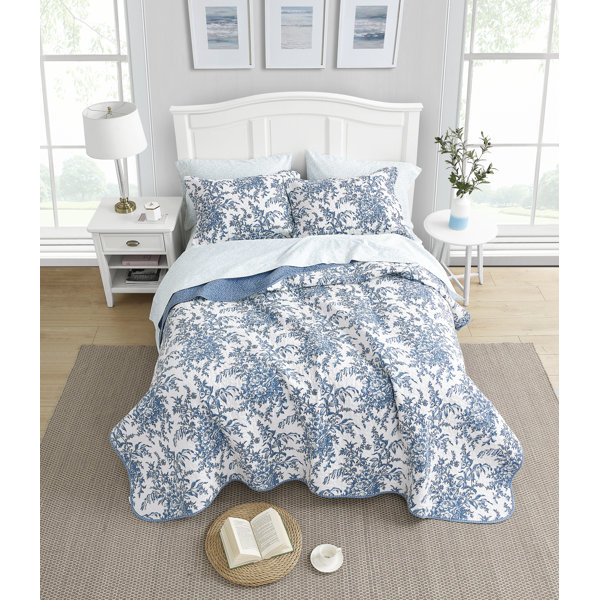 Laura Ashley Bedford Cotton Reversible Quilt Set & Reviews Wayfair